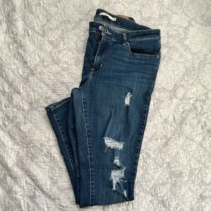 Levi's 711 Skinny Distressed Jeans
